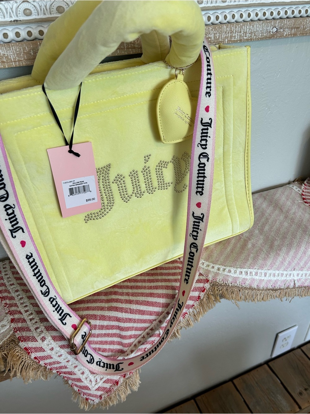 NWT yellow Juicy Couture tote